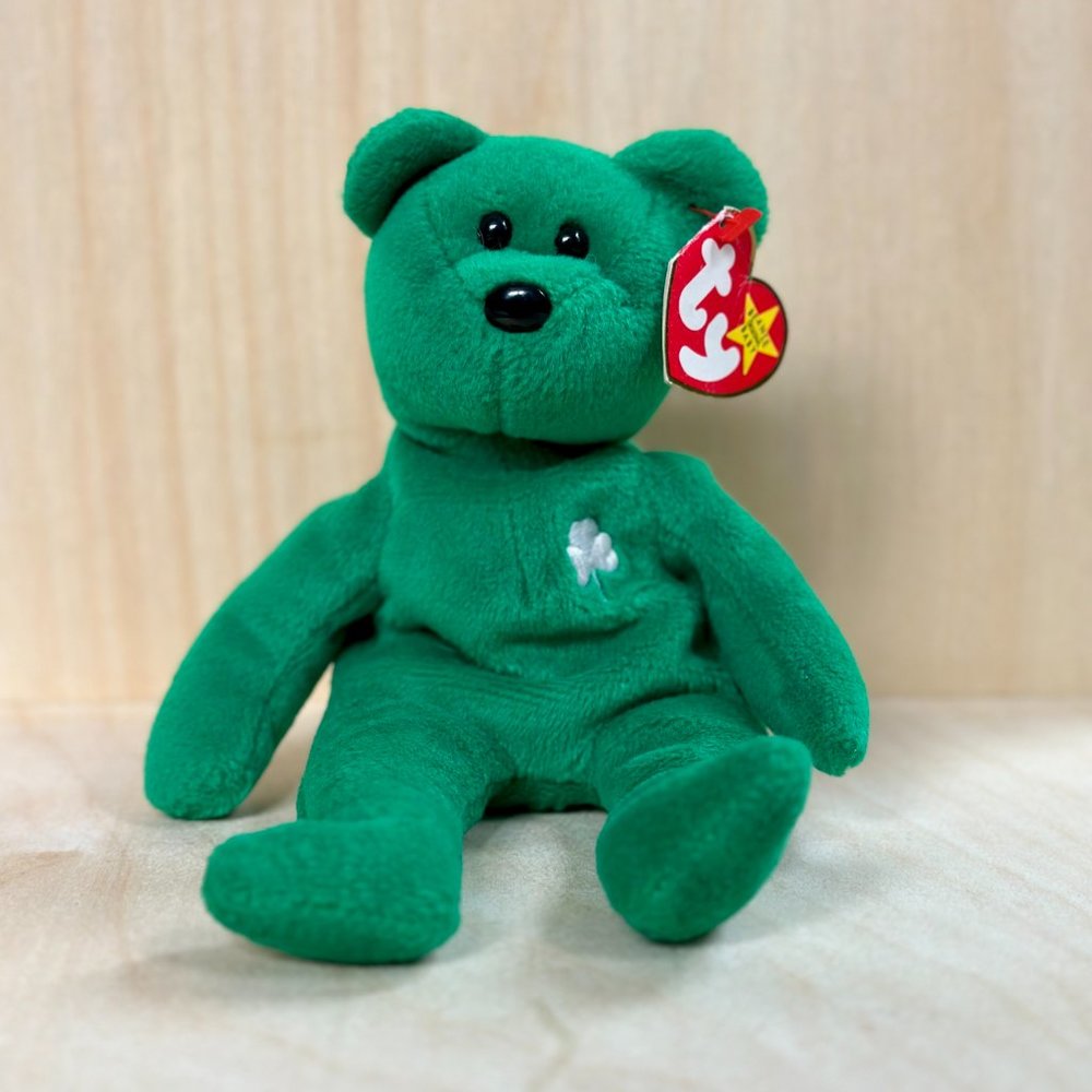 Vintage TY Beanie Baby Erin The Irish Bear March 17 Unique Christmas Gift